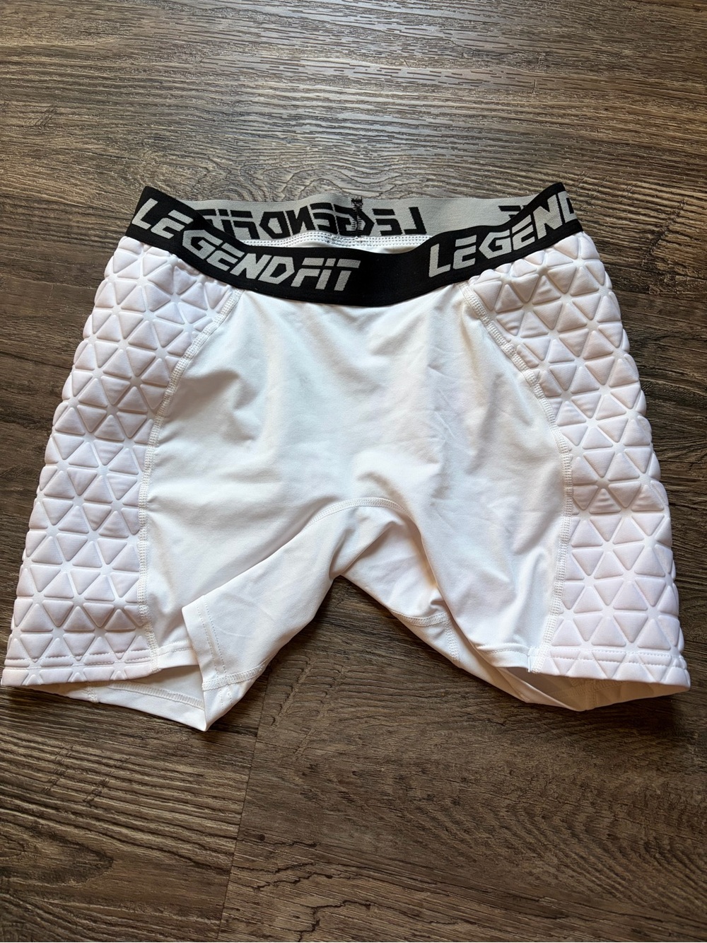 Women's White Padded Athletic Shorts